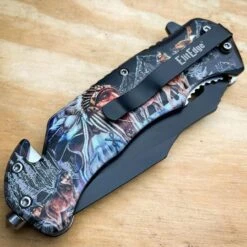 Military TACTICAL Assisted Open Pocket Folding Skull Rescue Knife Blade -BLADE ADDICT Sales blade addict knives military tactical assisted open pocket folding skull rescue knife blade 29418808705223