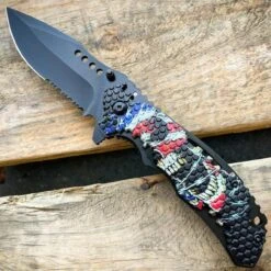 Military TACTICAL USA AMERICAN FLAG Assisted Pocket Folding OPEN Knife Blade -BLADE ADDICT Sales blade addict knives military tactical usa american flag assisted pocket folding open knife blade 29418389799111