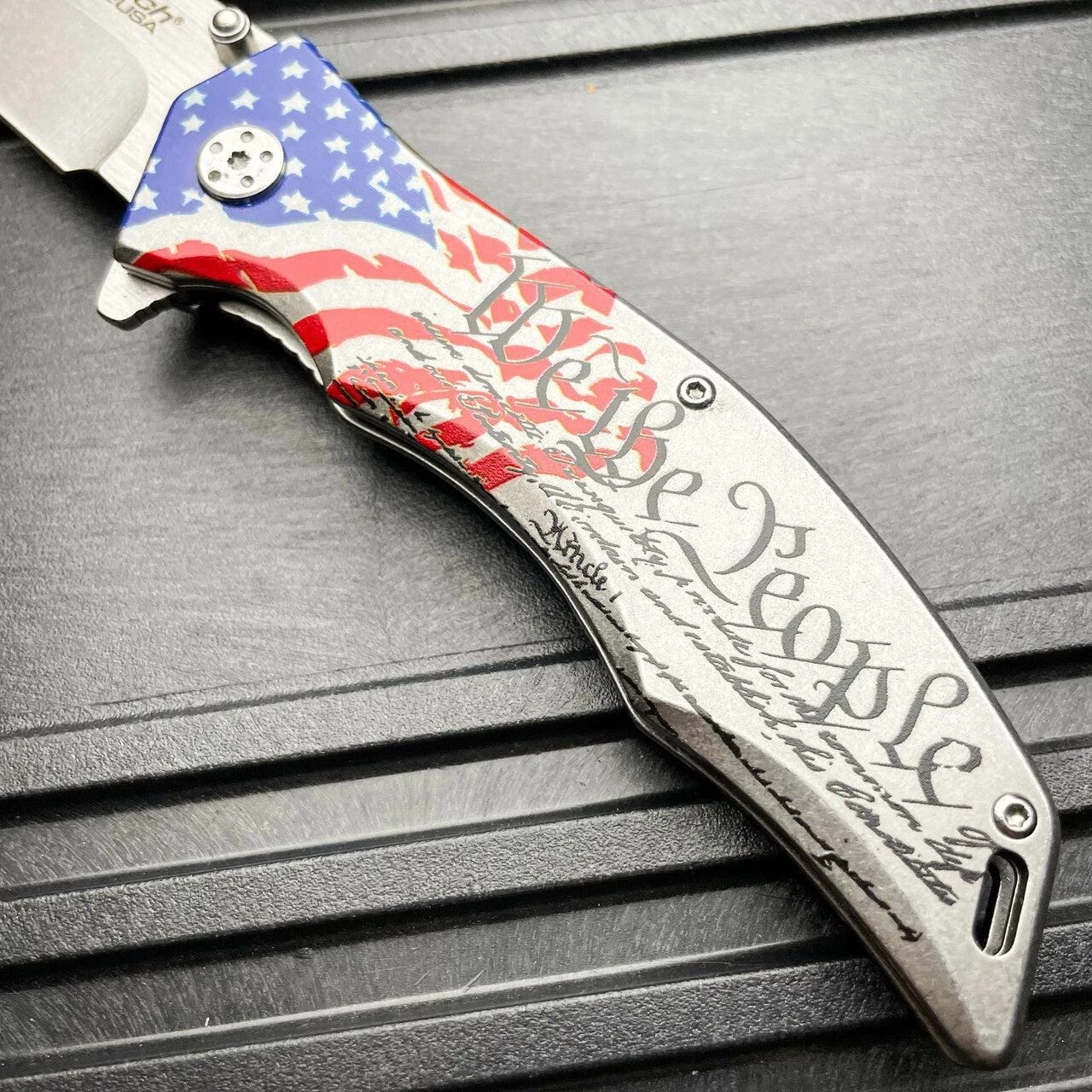 MTECH USA American Flag We The People Spring Assisted Folding Open Pocket Knife 5 MTECH USA American Flag We The People Spring Assisted Folding Open Pocket Knife - Image 3