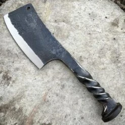 Railroad Spike Cleaver Carbon Steel Knife -BLADE ADDICT Sales blade addict knives railroad spike cleaver carbon steel knife 37014793814230