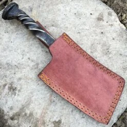 Railroad Spike Cleaver Carbon Steel Knife -BLADE ADDICT Sales blade addict knives railroad spike cleaver carbon steel knife 37014794141910