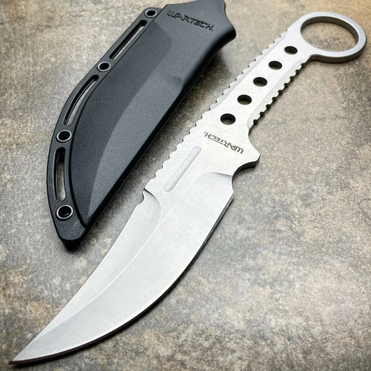 8.25" Survival Upswept Combat Fixed Blade Knife W/ Sheath 9 8.25" Survival Upswept Combat Fixed Blade Knife W/ Sheath - Image 7
