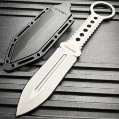 8.25" Tactical FIXED BLADE Full Tang Combat Hunting Throwing Knife W/ Sheath 17 8.25" Tactical FIXED BLADE Full Tang Combat Hunting Throwing Knife W/ Sheath -BLADE ADDICT Sales blade addict knives silver 8 25 tactical fixed blade full tang combat hunting throwing knife w sheath 36662551970006