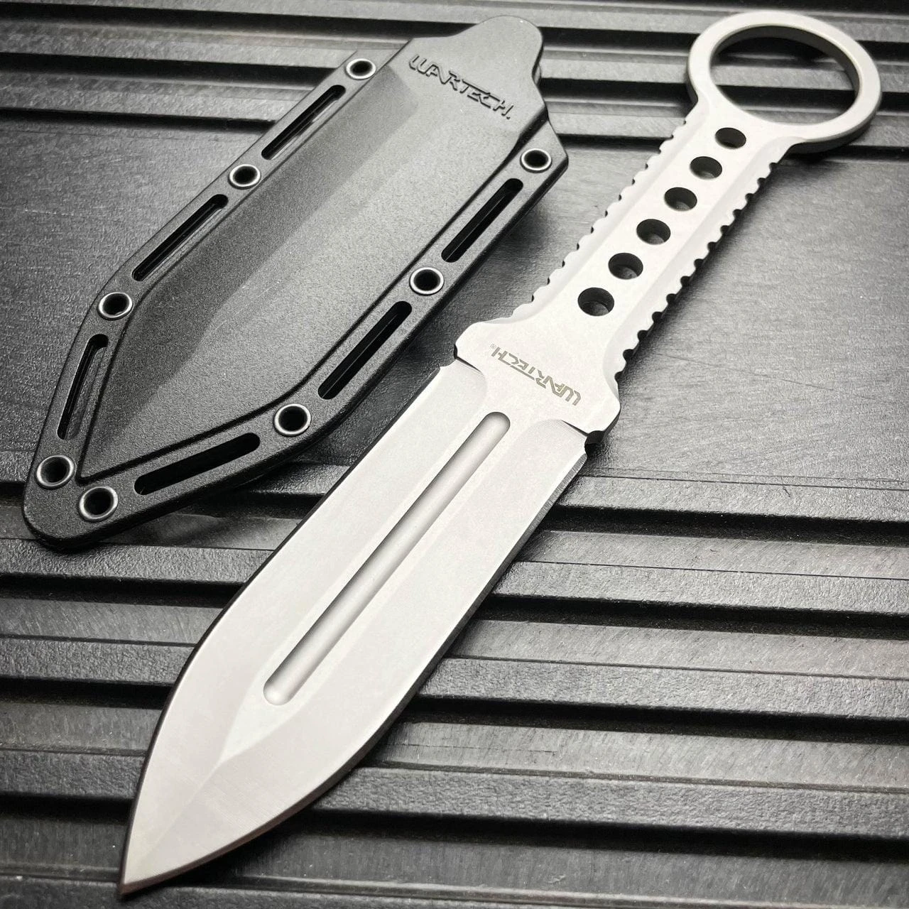 8.25" Tactical FIXED BLADE Full Tang Combat Hunting Throwing Knife W/ Sheath 7 8.25" Tactical FIXED BLADE Full Tang Combat Hunting Throwing Knife W/ Sheath - Image 5