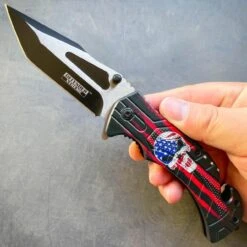 Military TACTICAL Assisted Open Pocket Folding American Flag Rescue Knife Blade -BLADE ADDICT Sales blade addict knives skull military tactical assisted open pocket folding american flag rescue knife blade 36331919999190