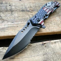 Military TACTICAL USA AMERICAN FLAG Assisted Pocket Folding OPEN Knife Blade -BLADE ADDICT Sales blade addict knives skull usa flag military tactical usa american flag assisted pocket folding open knife blade 29418361127111