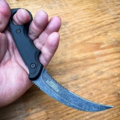 7.25" Military COMBAT Karambit FIXED BLADE KNIFE W Hard Sheath + Fire Starter -BLADE ADDICT Sales blade addict knives stonewash 7 25 military combat karambit fixed blade knife w hard sheath fire starter 30691180642503