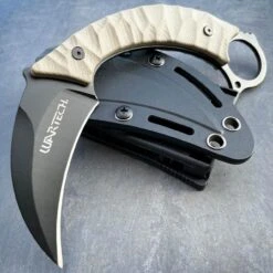 8" Military Survival Karambit Fixed Blade Camping Combat Knife W Hard Sheath -BLADE ADDICT Sales blade addict knives tan 8 military survival karambit fixed blade camping combat knife w hard sheath 36662394552534
