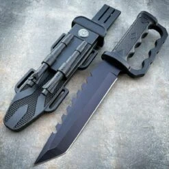 12.5" Survival Knuckle Fixed Blade W/ Compass, Fire Starter, Sharpening Rod 12 12.5" Survival Knuckle Fixed Blade W/ Compass, Fire Starter, Sharpening Rod -BLADE ADDICT Sales blade addict knives tanto blade 12 5 survival knuckle fixed blade w compass fire starter sharpening rod 36191057215702