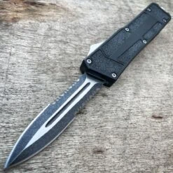 Gripper OTF 15 Gripper OTF -BLADE ADDICT Sales blade addict knives two tone double sided serrated gripper otf 36562936299734