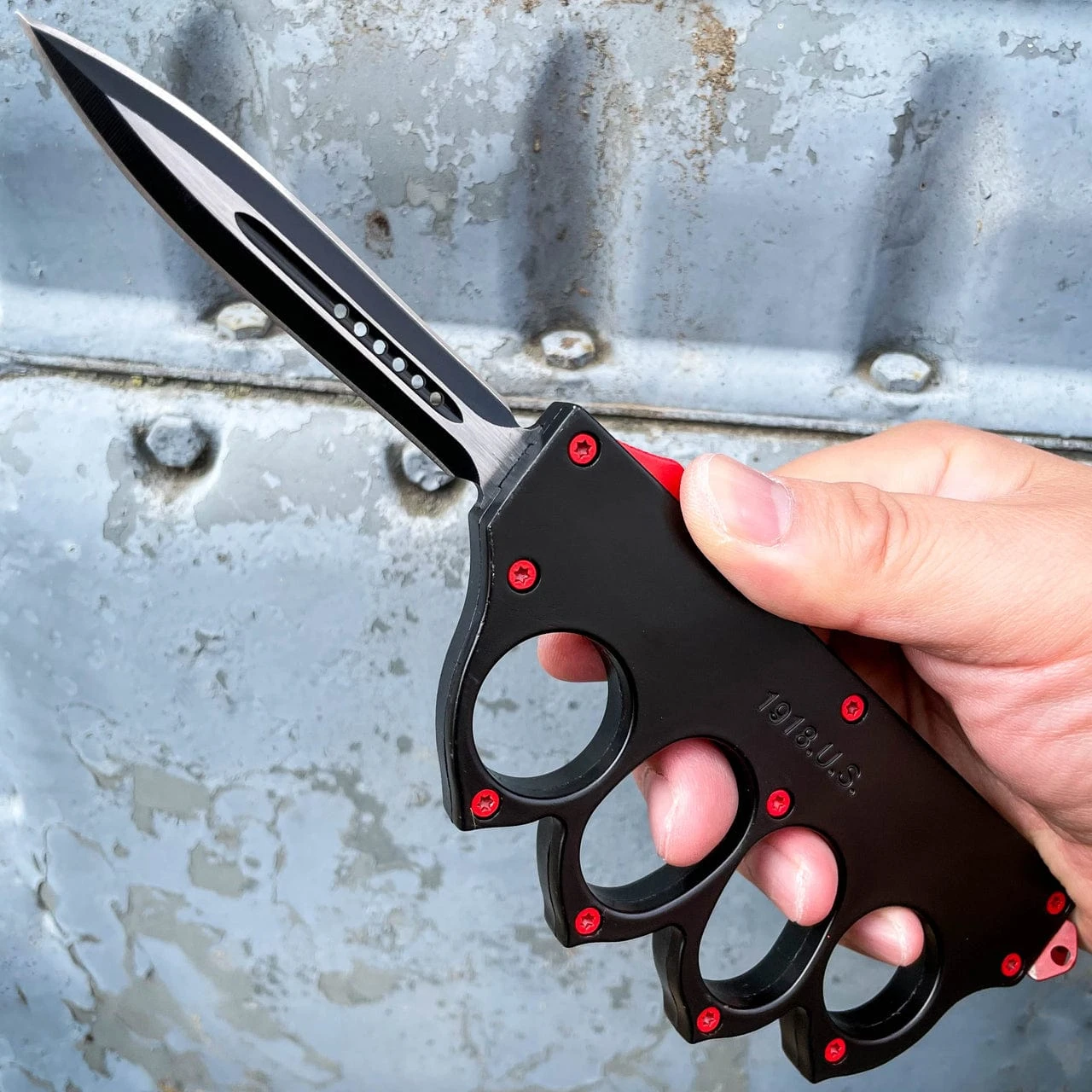 US 1918 Trench Knuckle OTF Red 3 US 1918 Trench Knuckle OTF Red