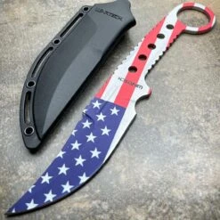 8.25" Survival Upswept Combat Fixed Blade Knife W/ Sheath 18 8.25" Survival Upswept Combat Fixed Blade Knife W/ Sheath -BLADE ADDICT Sales blade addict knives usa flag 8 25 survival upswept combat fixed blade knife w sheath 36662517268694