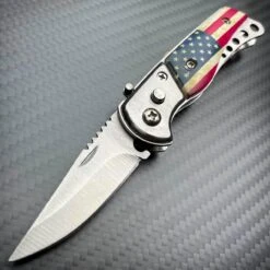 Everyday Carry Mini Covert Auto Pocket Knife -BLADE ADDICT Sales blade addict knives usa flag everyday carry mini covert auto pocket knife 29992135950535
