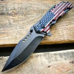 Military TACTICAL USA AMERICAN FLAG Assisted Pocket Folding OPEN Knife Blade -BLADE ADDICT Sales blade addict knives usa flag military tactical usa american flag assisted pocket folding open knife blade 29418341236935