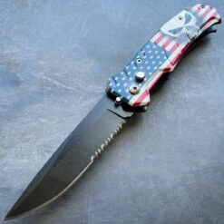 Everyday Carry Clip Point Auto Switch Blade -BLADE ADDICT Sales blade addict knives usa flag skull everyday carry clip point auto switch blade 37166514536662