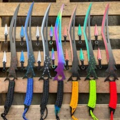 26" NINJA SWORD Zombie Anime Machete Tactical Blade Katana + 2PCS Throwing Knife