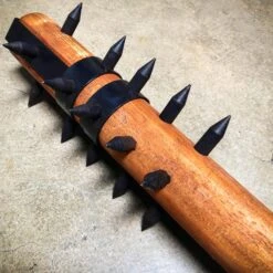 Medieval 22" Mace War Club Wood +1" Metal Spikes | Modern Home Defense Equalizer -BLADE ADDICT Sales blade addict machete medieval 22 mace war club wood 1 metal spikes modern home defense equalizer 15507567804504