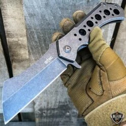 10" HUGE CLEAVER BALL BEARING Assisted Folding Open Pocket Razor Knife Blade NEW -BLADE ADDICT Sales blade addict pocket knives 10 huge cleaver ball bearing assisted folding open pocket razor knife blade new 31773186392263