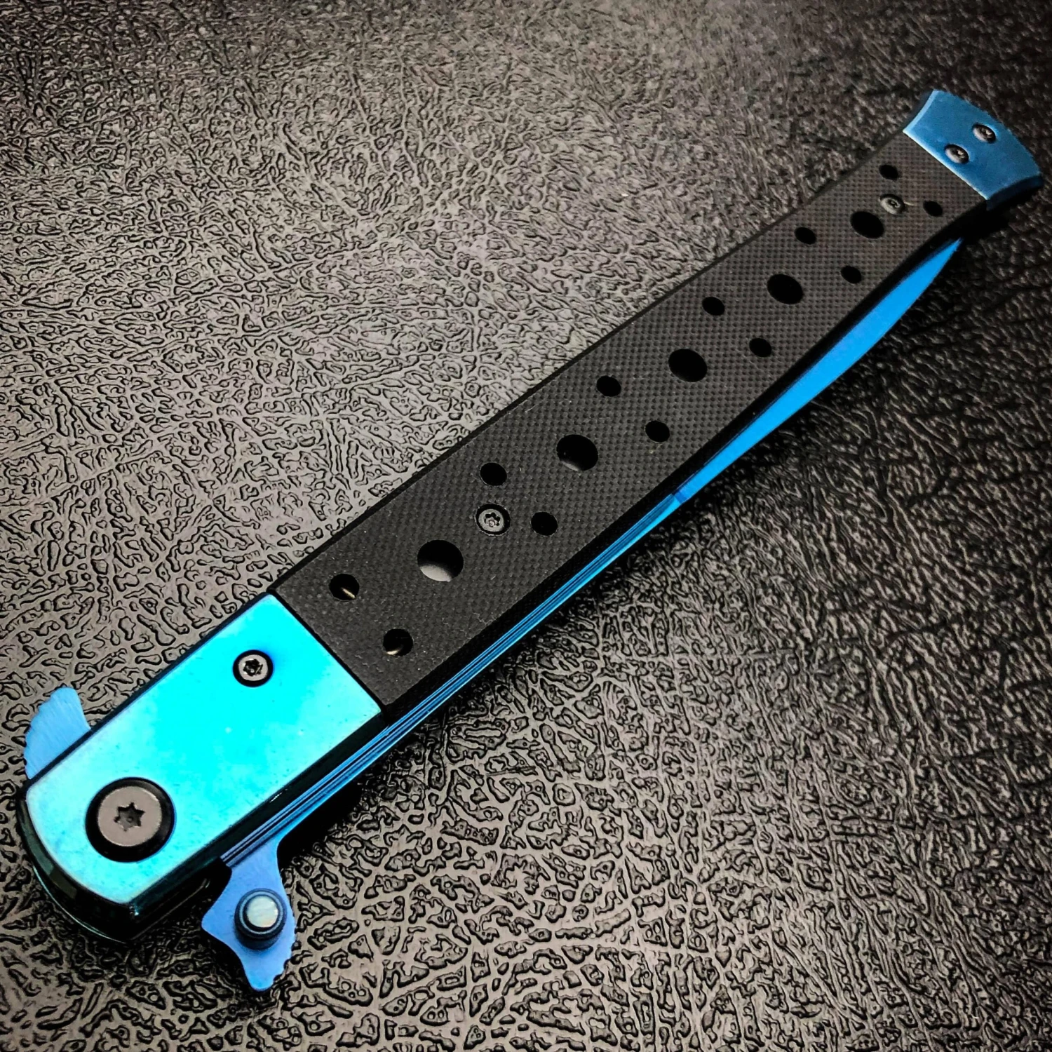 13" Extra Large BIG BOY Milano Stiletto Blade Assisted Open Folding Pocket Knife 5 13" Extra Large BIG BOY Milano Stiletto Blade Assisted Open Folding Pocket Knife - Image 3