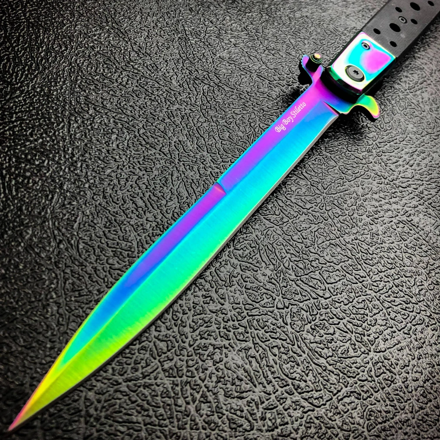 13" Extra Large BIG BOY Milano Stiletto Blade Assisted Open Folding Pocket Knife 14 13" Extra Large BIG BOY Milano Stiletto Blade Assisted Open Folding Pocket Knife - Image 12