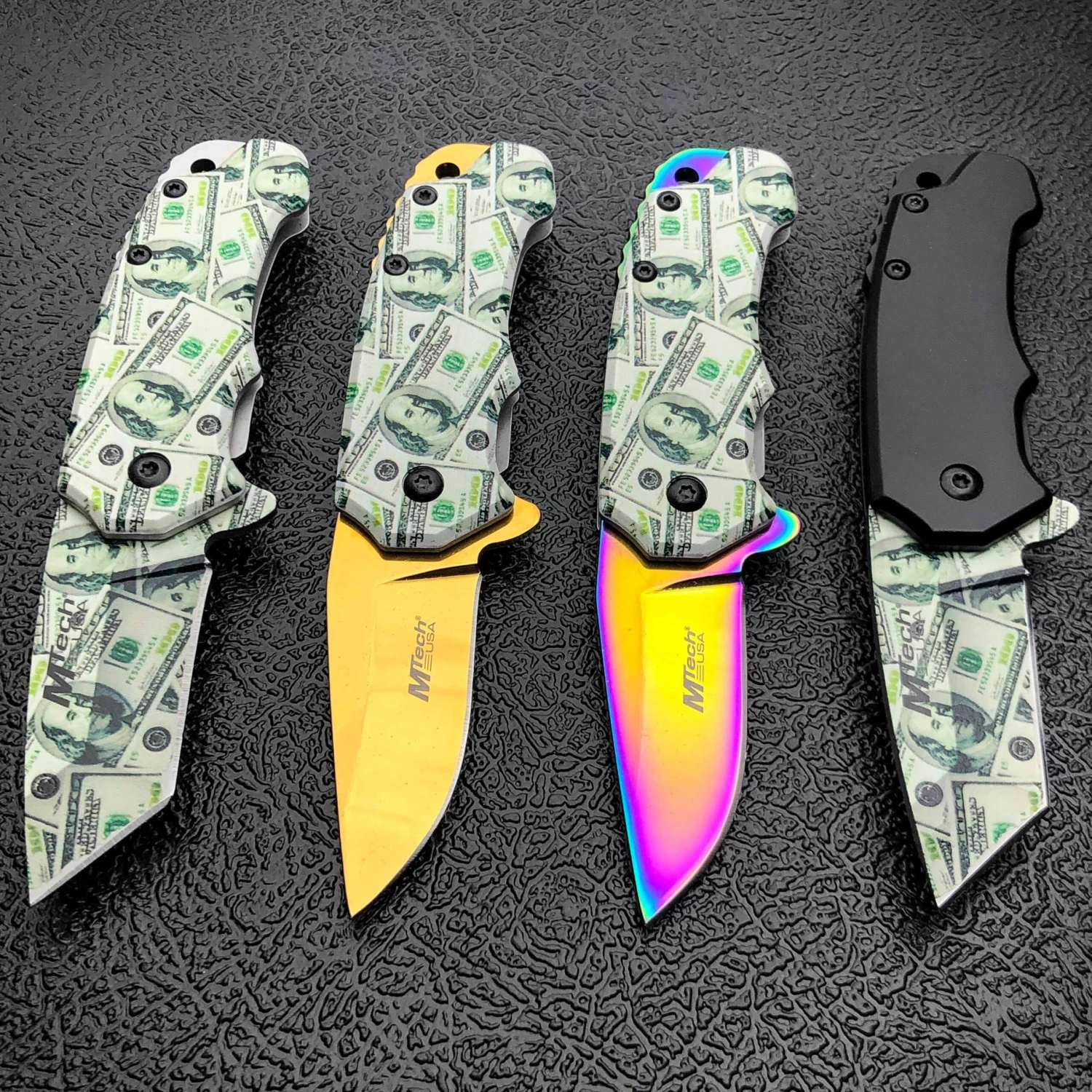 5" MTECH USA Snub MONEY Spring Open Assisted ONE HUNDRED Folding Pocket Knife 3 5" MTECH USA Snub MONEY Spring Open Assisted ONE HUNDRED Folding Pocket Knife