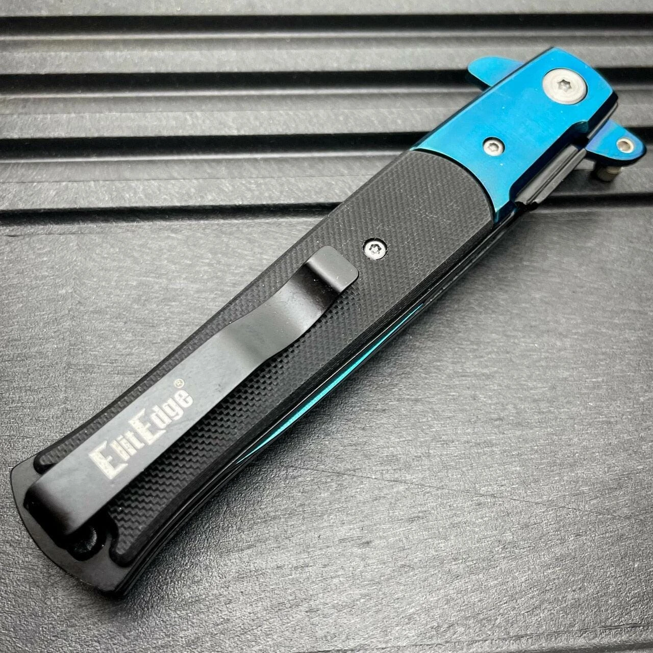 8.5" Italian Milano Stiletto Tactical Spring Assisted Open Pocket Knife Blade 7 8.5" Italian Milano Stiletto Tactical Spring Assisted Open Pocket Knife Blade - Image 5