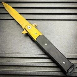 8.5" Italian Milano Stiletto Tactical Spring Assisted Open Pocket Knife Blade 17 8.5" Italian Milano Stiletto Tactical Spring Assisted Open Pocket Knife Blade -BLADE ADDICT Sales blade addict pocket knives 8 5 italian milano stiletto tactical spring assisted open pocket knife blade 28866127298759