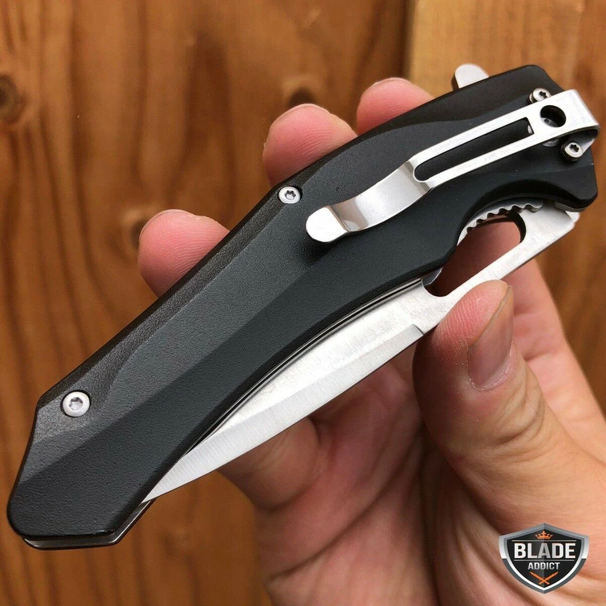 8.5" Tactical Spring Assisted OPEN Folding Pocket Knife Blade EDC 7 8.5" Tactical Spring Assisted OPEN Folding Pocket Knife Blade EDC - Image 5