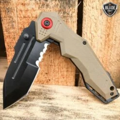 8.5" Tactical Tracker Spring Open Assisted Folding Pocket Knife -BLADE ADDICT Sales blade addict pocket knives 8 5 tactical tracker spring open assisted folding pocket knife 15400423522392