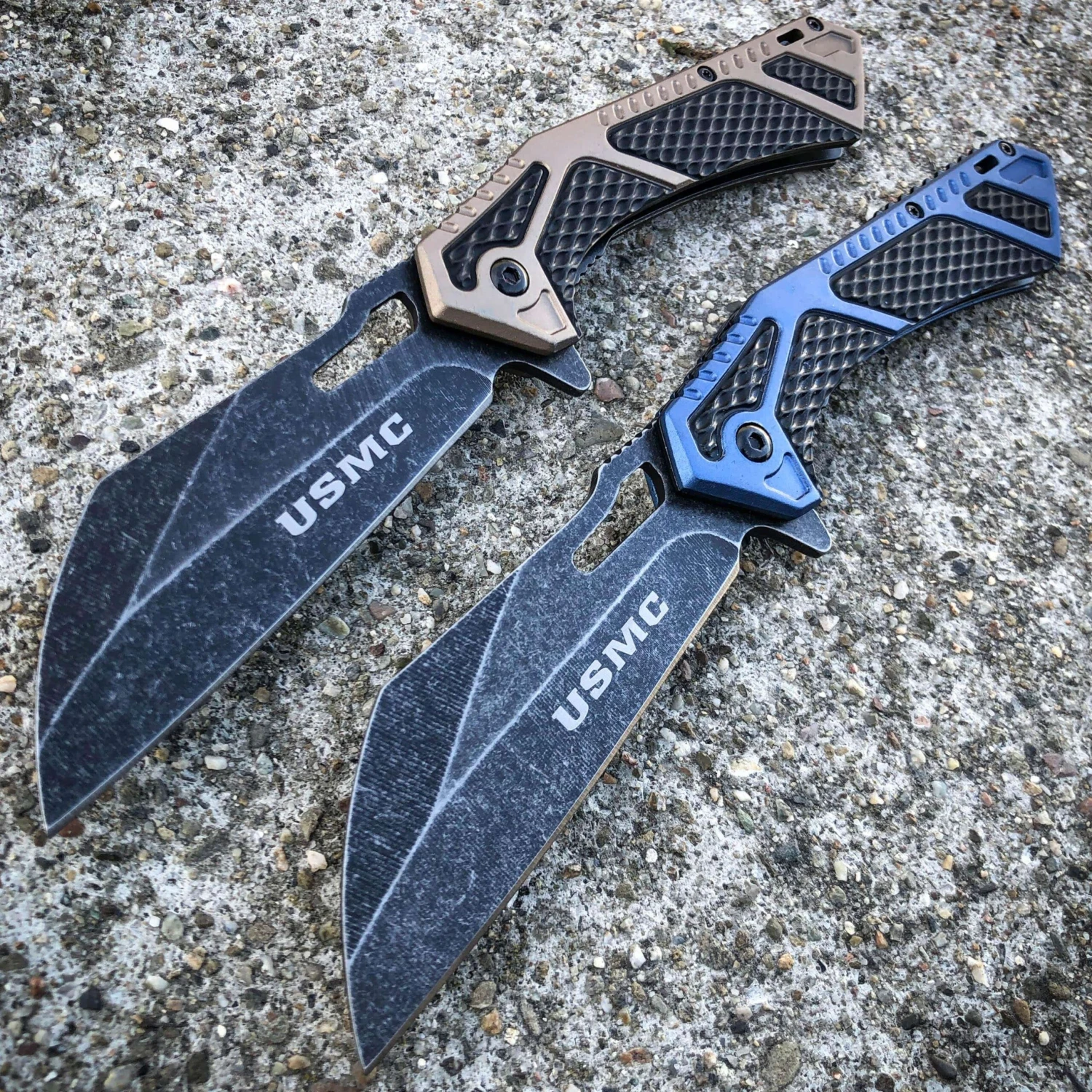 8.75" USMC Marines Military Spring Open Assisted Folding Pocket Knife Blade 3 8.75" USMC Marines Military Spring Open Assisted Folding Pocket Knife Blade