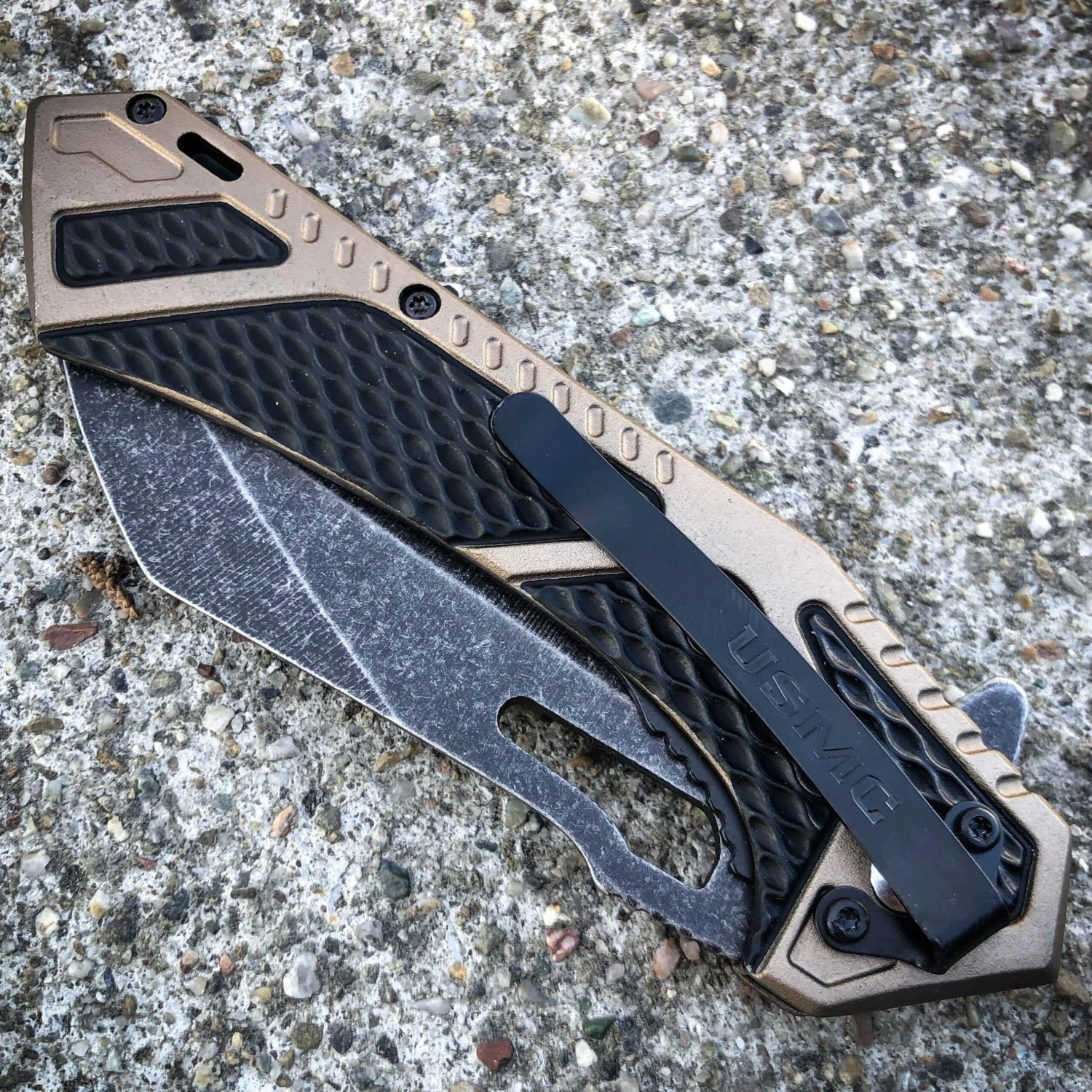 8.75" USMC Marines Military Spring Open Assisted Folding Pocket Knife Blade 11 8.75" USMC Marines Military Spring Open Assisted Folding Pocket Knife Blade - Image 9