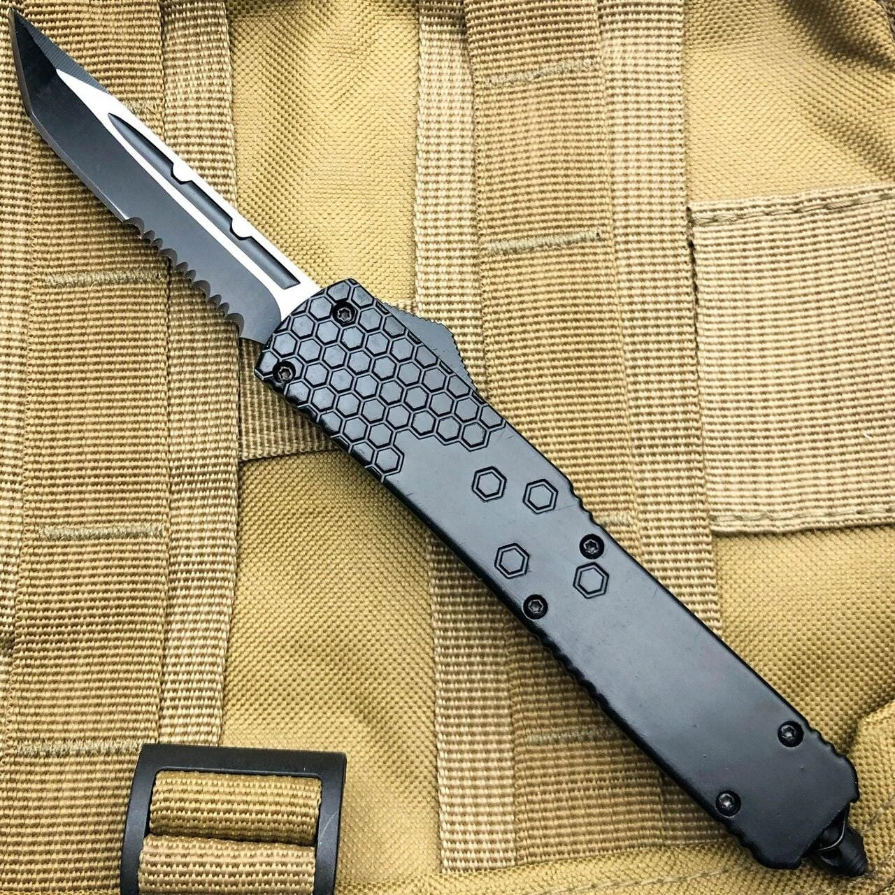 8" Black Tanto Blade Commando OTF 4 8" Black Tanto Blade Commando OTF - Image 2