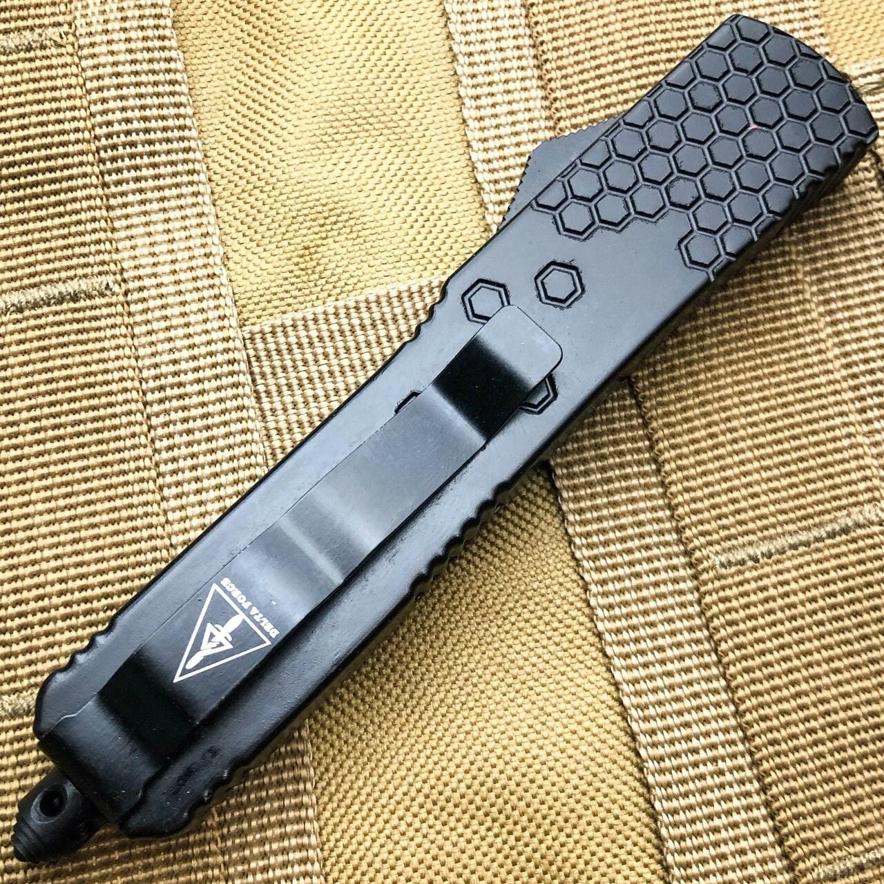 8" Black Tanto Blade Commando OTF 6 8" Black Tanto Blade Commando OTF - Image 4