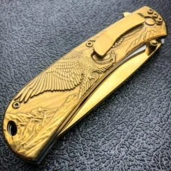 8" Gold BALD EAGLE Titanium Assisted Open Spring Blade Folding Pocket Knife NEW 11 8" Gold BALD EAGLE Titanium Assisted Open Spring Blade Folding Pocket Knife NEW -BLADE ADDICT Sales blade addict pocket knives 8 gold bald eagle titanium assisted open spring blade folding pocket knife new 22542606270663