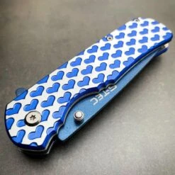 8" HEARTS TACTICAL Combat Spring Assisted Open Folding Pocket Knife BLUE Tool -BLADE ADDICT Sales blade addict pocket knives 8 hearts tactical combat spring assisted open folding pocket knife blue tool 28561720377543