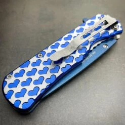 8" HEARTS TACTICAL Combat Spring Assisted Open Folding Pocket Knife BLUE Tool -BLADE ADDICT Sales blade addict pocket knives 8 hearts tactical combat spring assisted open folding pocket knife blue tool 28561721327815