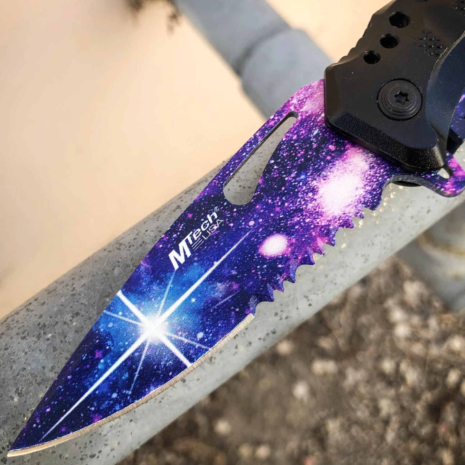 8" M-TECH USA GALAXY SPACE Spring Folding Assisted POCKET KNIFE Bottle Opener 4 8" M-TECH USA GALAXY SPACE Spring Folding Assisted POCKET KNIFE Bottle Opener - Image 2