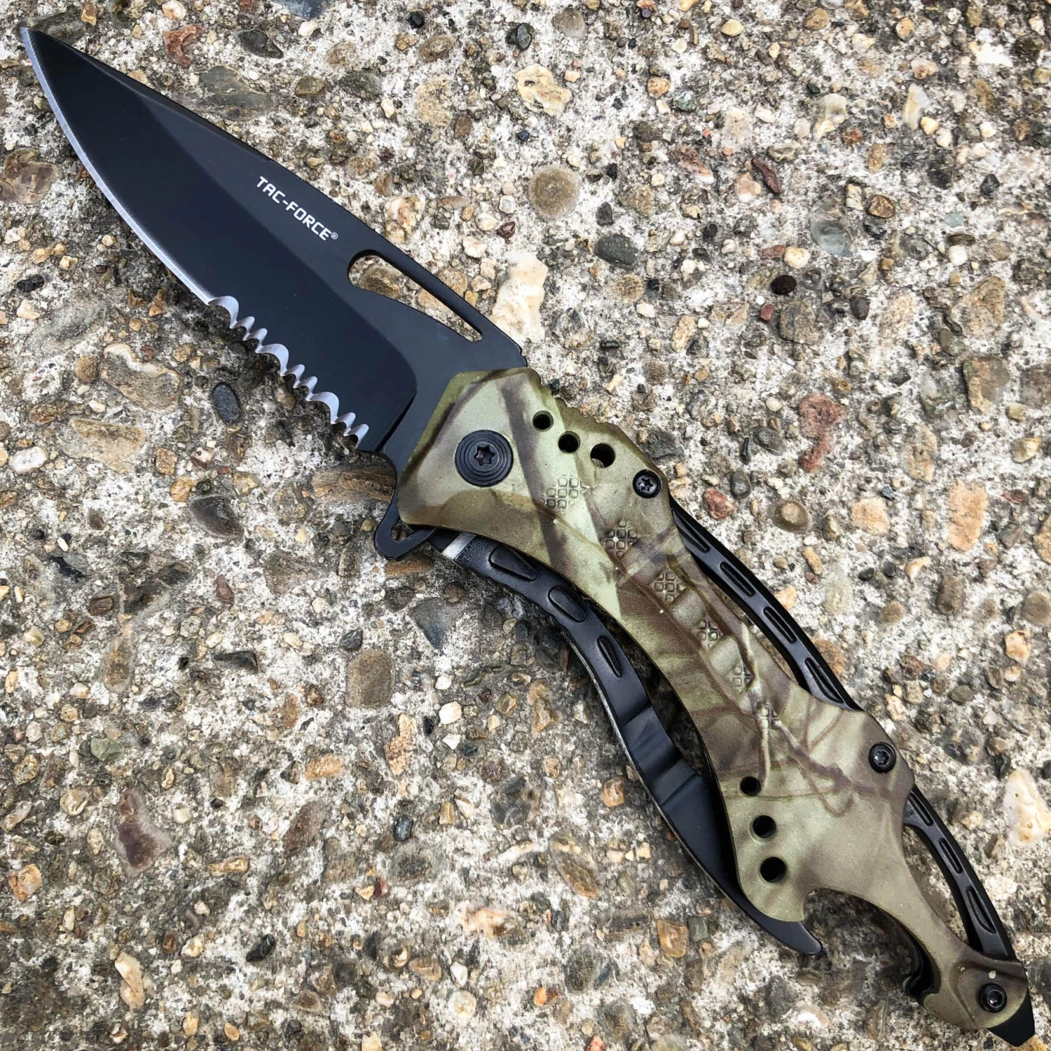 8" TAC FORCE MILITARY CAMO SPRING ASSISTED TACTICAL FOLDING KNIFE Blade Pocket 4 8" TAC FORCE MILITARY CAMO SPRING ASSISTED TACTICAL FOLDING KNIFE Blade Pocket - Image 2