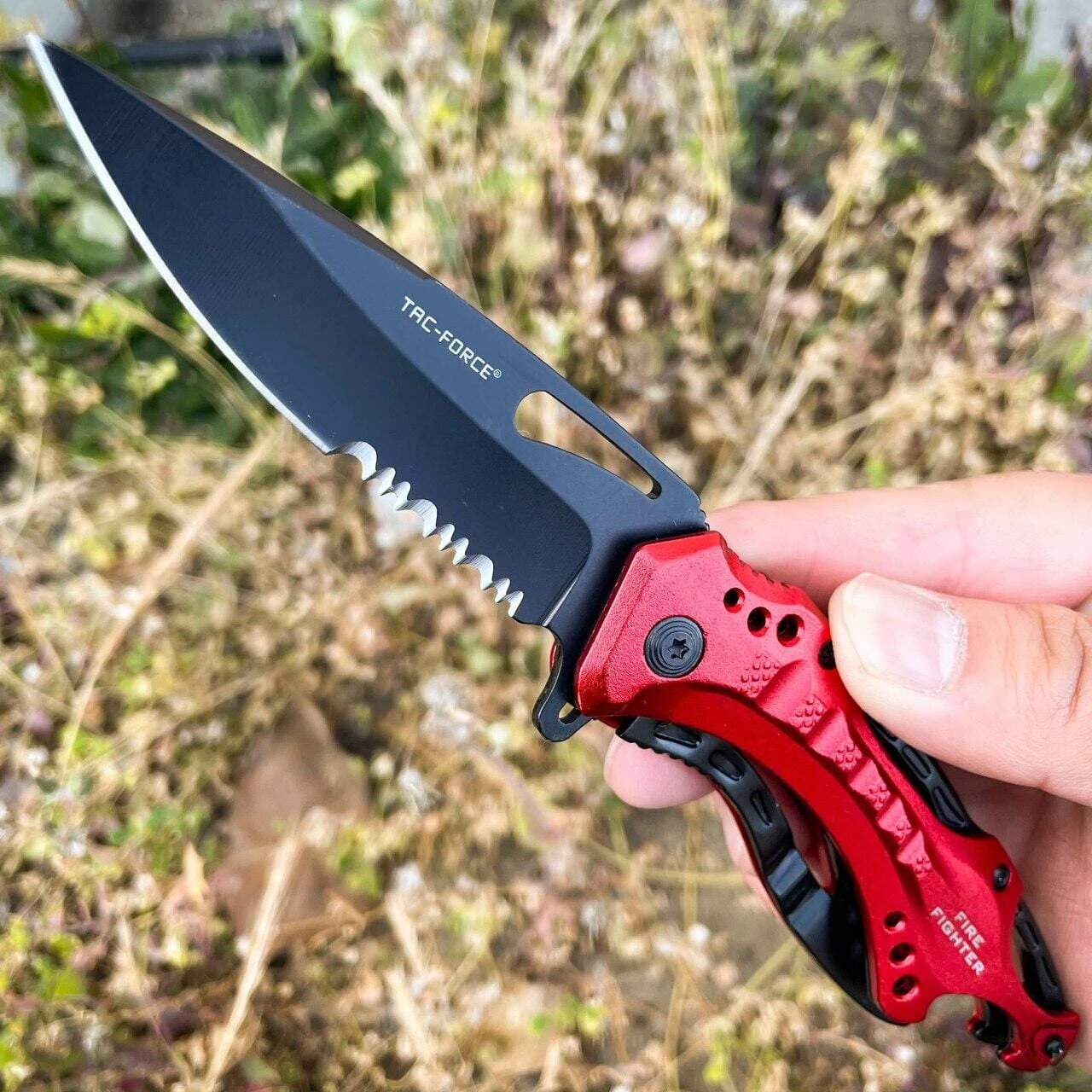 8" TAC FORCE MILITARY RED Fire Fighter SPRING ASSISTED TACTICAL FOLDING KNIFE 3 8" TAC FORCE MILITARY RED Fire Fighter SPRING ASSISTED TACTICAL FOLDING KNIFE