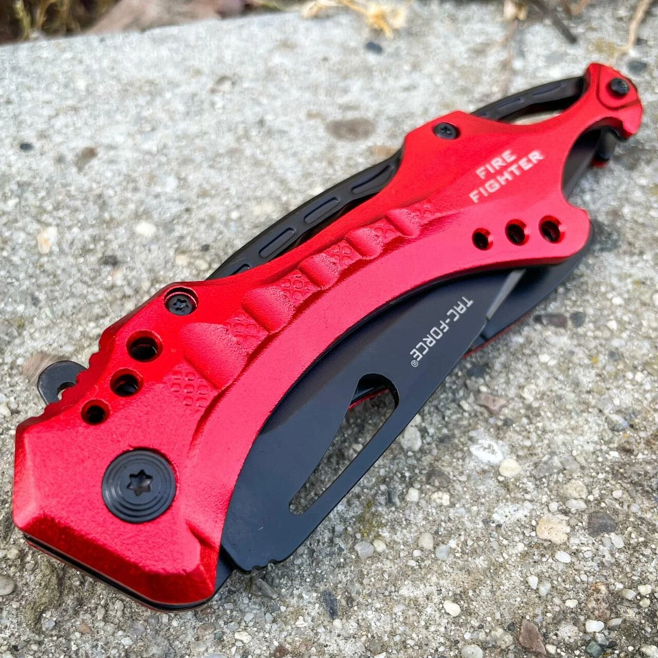8" TAC FORCE MILITARY RED Fire Fighter SPRING ASSISTED TACTICAL FOLDING KNIFE 6 8" TAC FORCE MILITARY RED Fire Fighter SPRING ASSISTED TACTICAL FOLDING KNIFE - Image 4