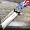 8" USA Flag Liberty Tactical Spring OPEN Assisted CLEAVER Pocket Folding Knife -BLADE ADDICT Sales blade addict pocket knives 8 usa flag liberty tactical spring open assisted cleaver pocket folding knife 21537702543559