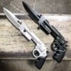 9" REVOLVER Tactical Pistol Replica Gun Spring OPEN Assisted Fold Pocket Knife -BLADE ADDICT Sales blade addict pocket knives 9 revolver tactical pistol replica gun spring open assisted fold pocket knife 21537741242567
