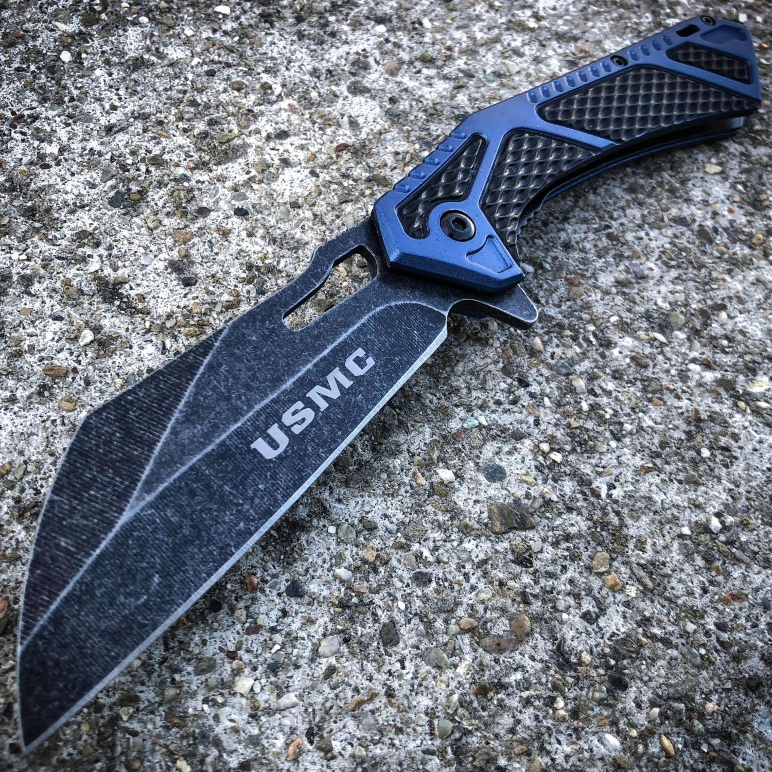 8.75" USMC Marines Military Spring Open Assisted Folding Pocket Knife Blade 9 8.75" USMC Marines Military Spring Open Assisted Folding Pocket Knife Blade - Image 7