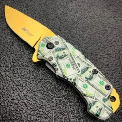5" MTECH USA Snub MONEY Spring Open Assisted ONE HUNDRED Folding Pocket Knife 26 5" MTECH USA Snub MONEY Spring Open Assisted ONE HUNDRED Folding Pocket Knife -BLADE ADDICT Sales blade addict pocket knives gold 5 mtech usa snub money spring open assisted one hundred folding pocket knife 23017443492039
