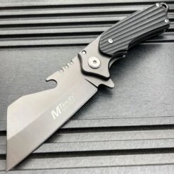 M-TECH TACTICAL Assisted Open Pocket CLEAVER RAZOR Folding Knife Bottle Opener -BLADE ADDICT Sales blade addict pocket knives gun metal m tech tactical assisted open pocket cleaver razor folding knife bottle opener 24347877114055