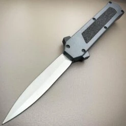 7.75" Intruder OTF 25 7.75" Intruder OTF -BLADE ADDICT Sales blade addict pocket knives silver blade w grey handle 7 75 intruder otf 23895508058311