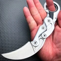 Self Defense Quick Karambit Knife -BLADE ADDICT Sales blade addict pocket knives silver self defense quick karambit knife 37111741251798