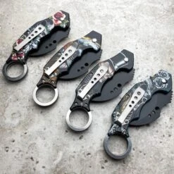 Skeleton Auto Karambit -BLADE ADDICT Sales blade addict pocket knives skeleton auto karambit 24411912110279