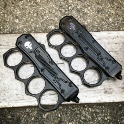 Spartan Punisher Skull Knuckle OTF 11 Spartan Punisher Skull Knuckle OTF -BLADE ADDICT Sales blade addict pocket knives spartan punisher skull knuckle otf 28889520144583