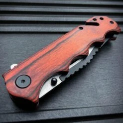 TAC FORCE Tactical Rescue Folding Pocket Knife Spring Assisted Opening Wood NEW -BLADE ADDICT Sales blade addict pocket knives tac force tactical rescue folding pocket knife spring assisted opening wood new 23895430791367